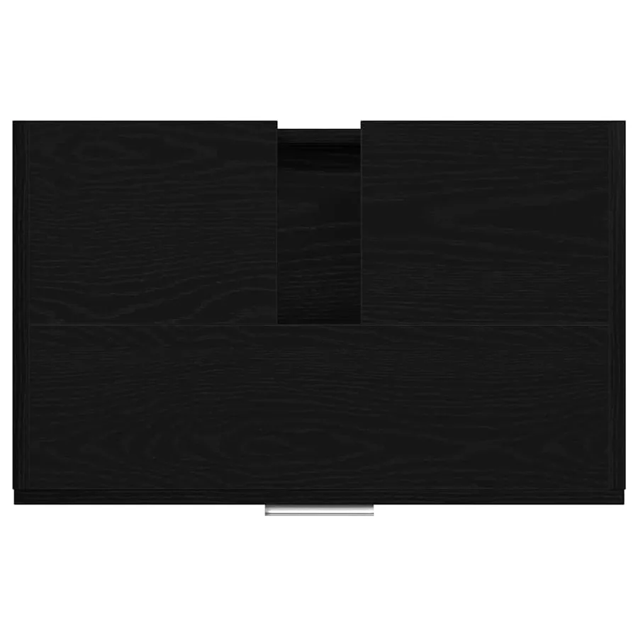 Cabinet de salle de bain avec tiroir Chêne noir 59 x 37 x 59 cm - 9