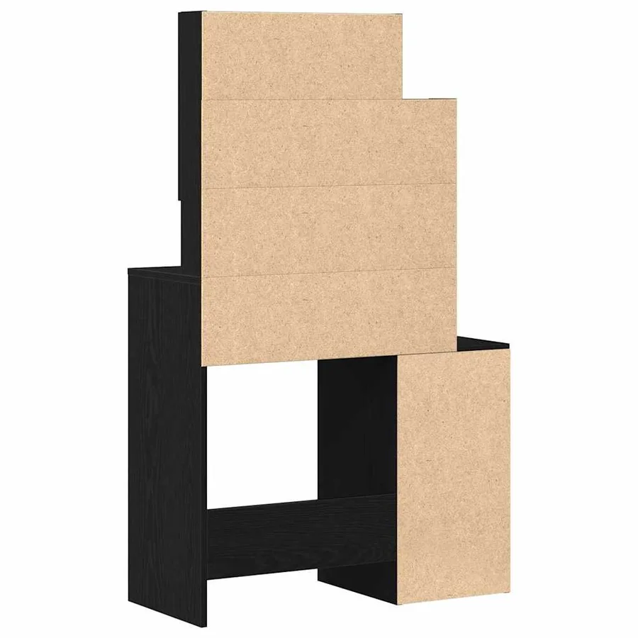 Table de Toilette Chêne noir 80 x 35 x 132 cm Bois d'ingénierie - 6