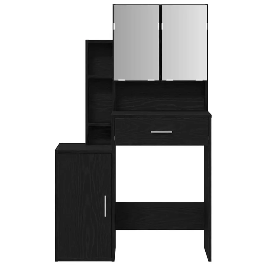 Table de Toilette Chêne noir 80 x 35 x 132 cm Bois d'ingénierie - 7