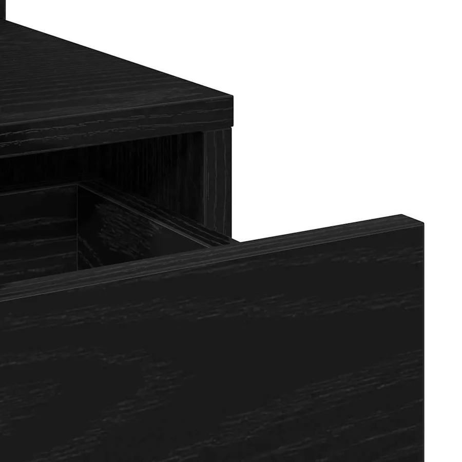 Table de Toilette Chêne noir 80 x 35 x 132 cm Bois d'ingénierie - 9