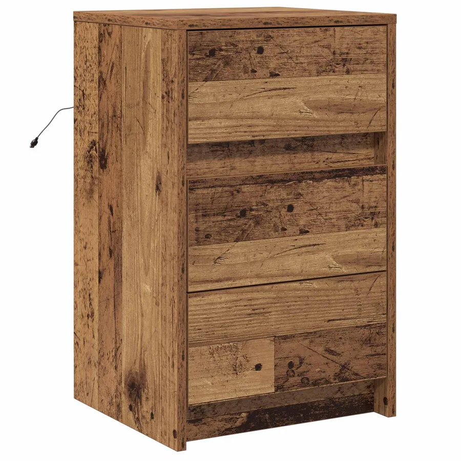 Cabinet de chevet Bois ancien 38 x 34 x 61 cm Bois d'ingénierie - 2