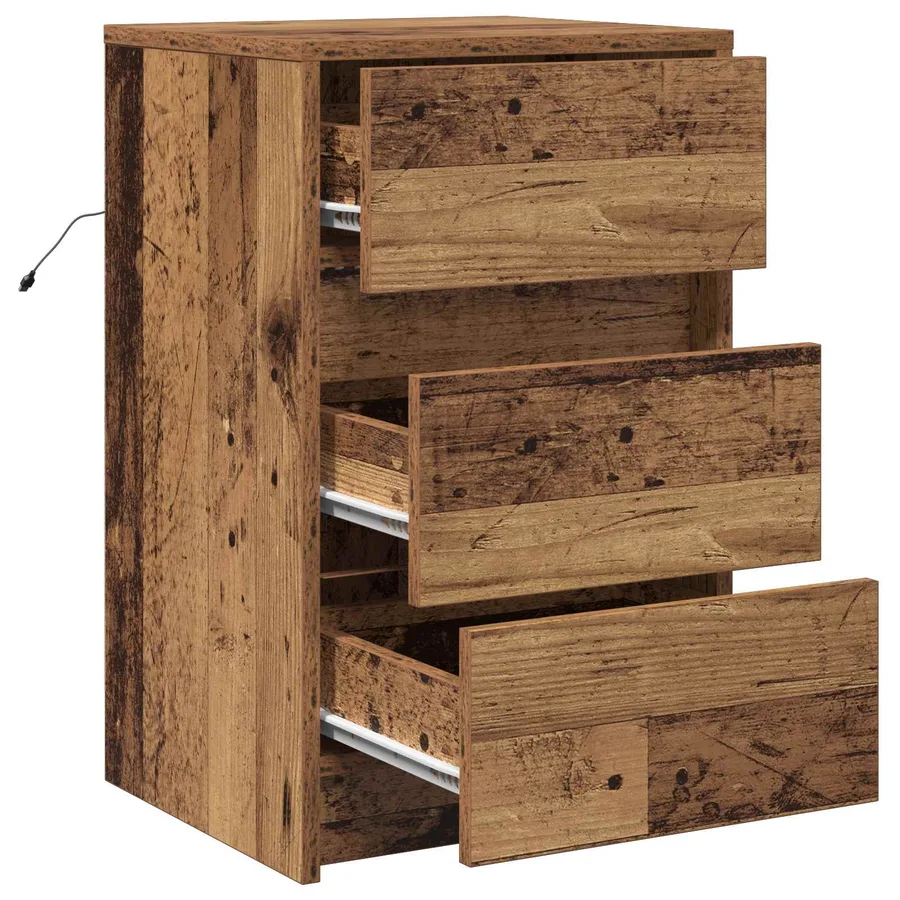 Cabinet de chevet Bois ancien 38 x 34 x 61 cm Bois d'ingénierie - 5