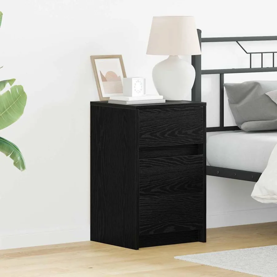 Cabinet de chevet Chêne noir 38 x 34 x 61 cm Bois d'ingénierie