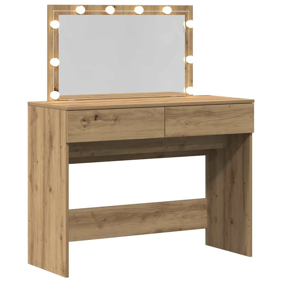 Table de Toilette Chêne artisanal 100 x 40 x 120 cm - 14