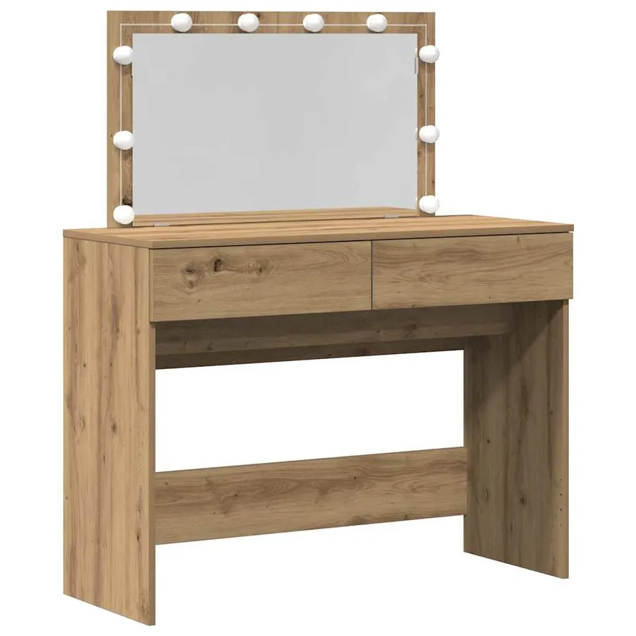 Table de Toilette Chêne artisanal 100 x 40 x 120 cm - 2