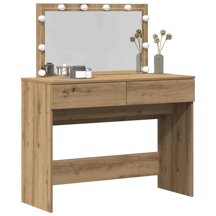 Table de Toilette Chêne artisanal 100 x 40 x 120 cm - 3