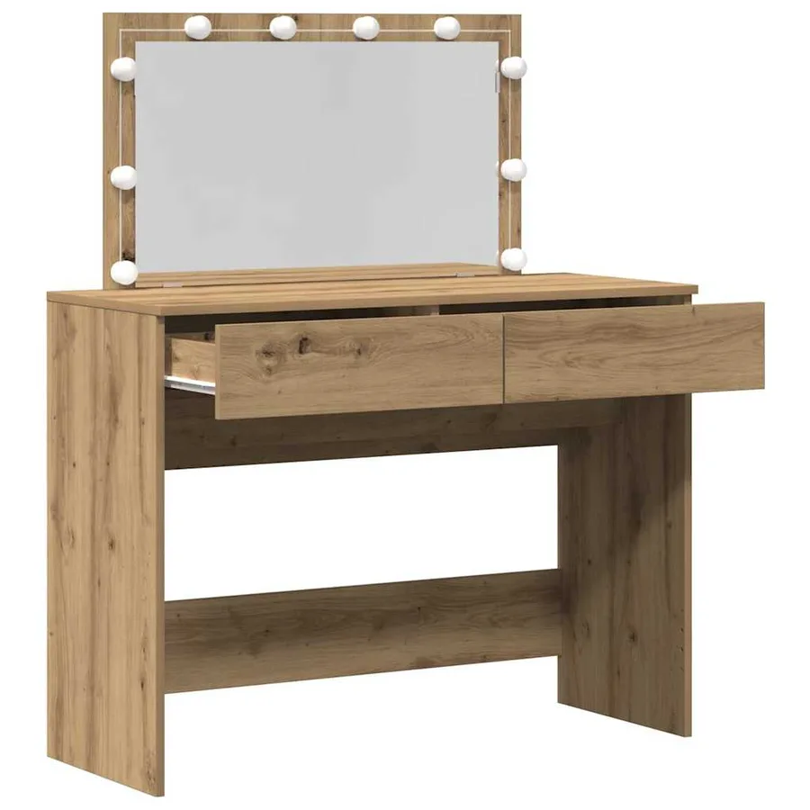 Table de Toilette Chêne artisanal 100 x 40 x 120 cm - 4