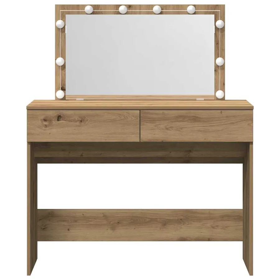 Table de Toilette Chêne artisanal 100 x 40 x 120 cm - 5