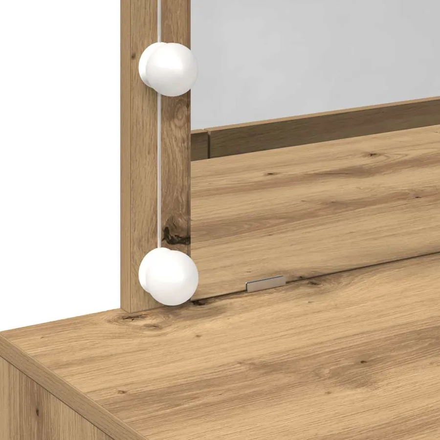 Table de Toilette Chêne artisanal 100 x 40 x 120 cm - 9
