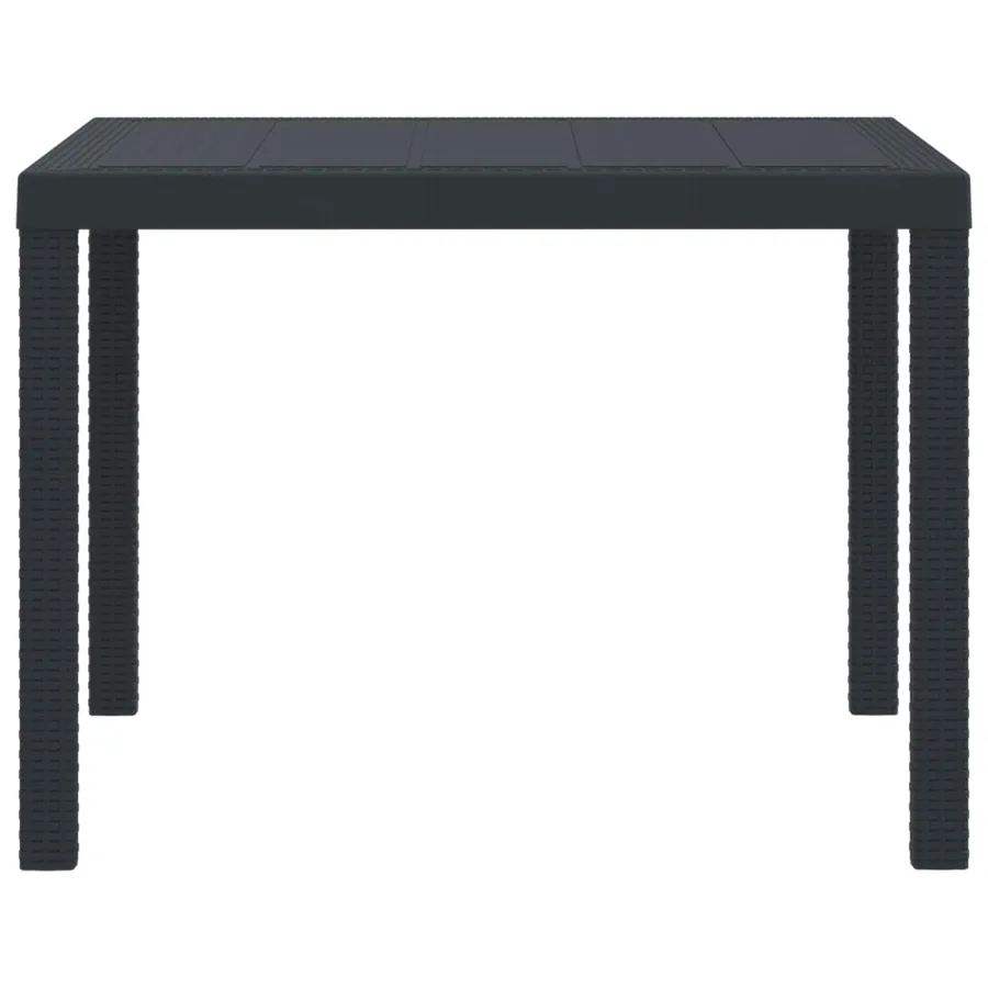 Table de Jardin Anthracite 100 x 100 x 73 cm polyrotin