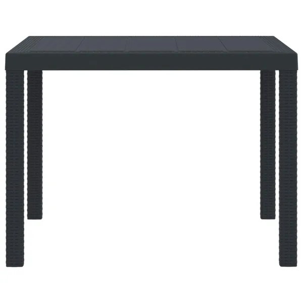 Table de Jardin Anthracite 100 x 100 x 73 cm polyrotin