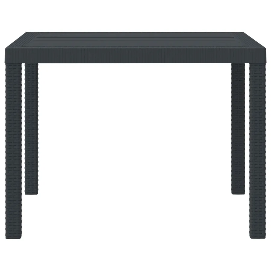 Table de Jardin Anthracite 100 x 100 x 73 cm polyrotin - 2