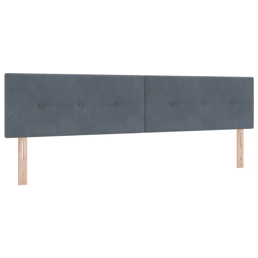 Tête de lit LED avec bandes LED Gris 200 cm Velours - 2