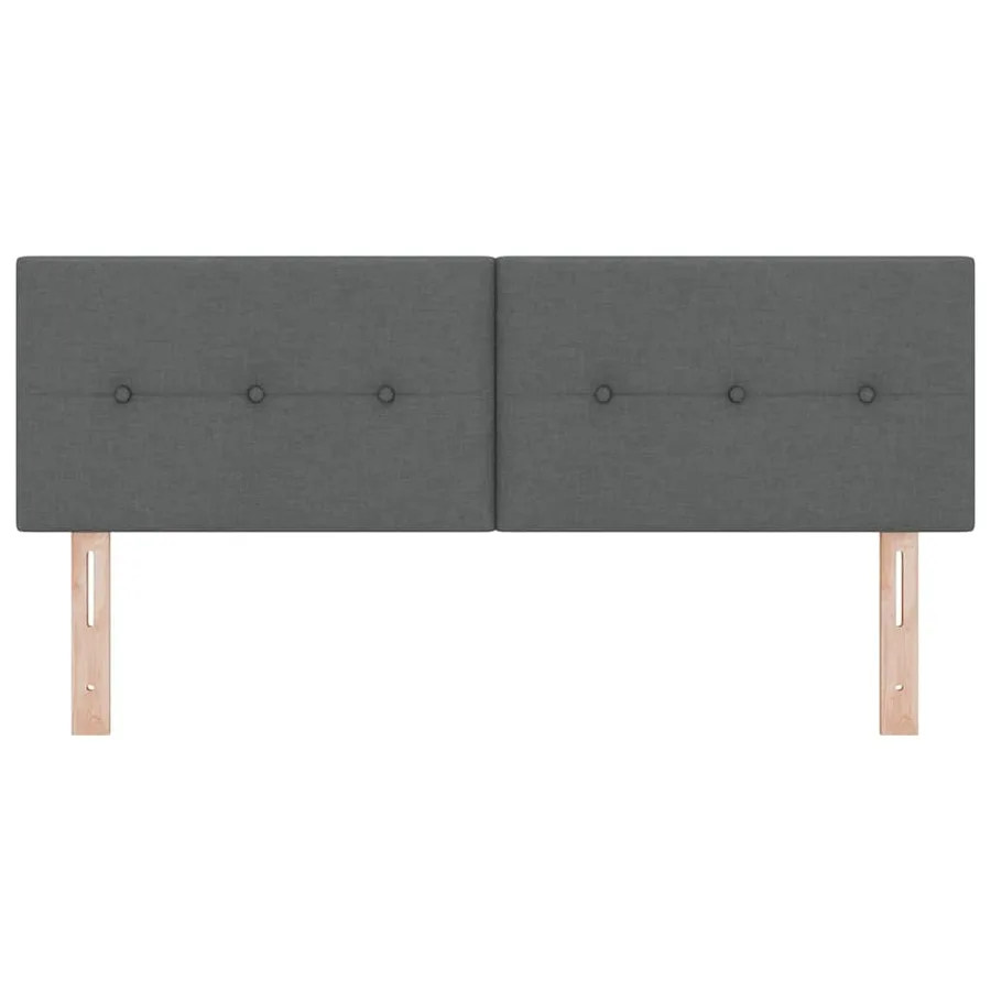 Tête de lit LED avec bandes LED Gris foncé 160 cm tissu - 5