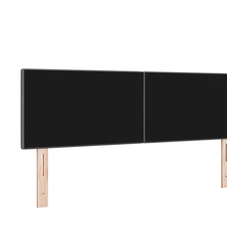 Tête de lit LED avec bandes LED Gris foncé 160 cm tissu - 7