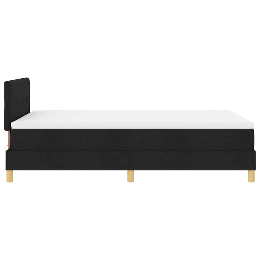 Lit à ressort LED avec bandes LED Noir 120 x 200 cm tissu - 9
