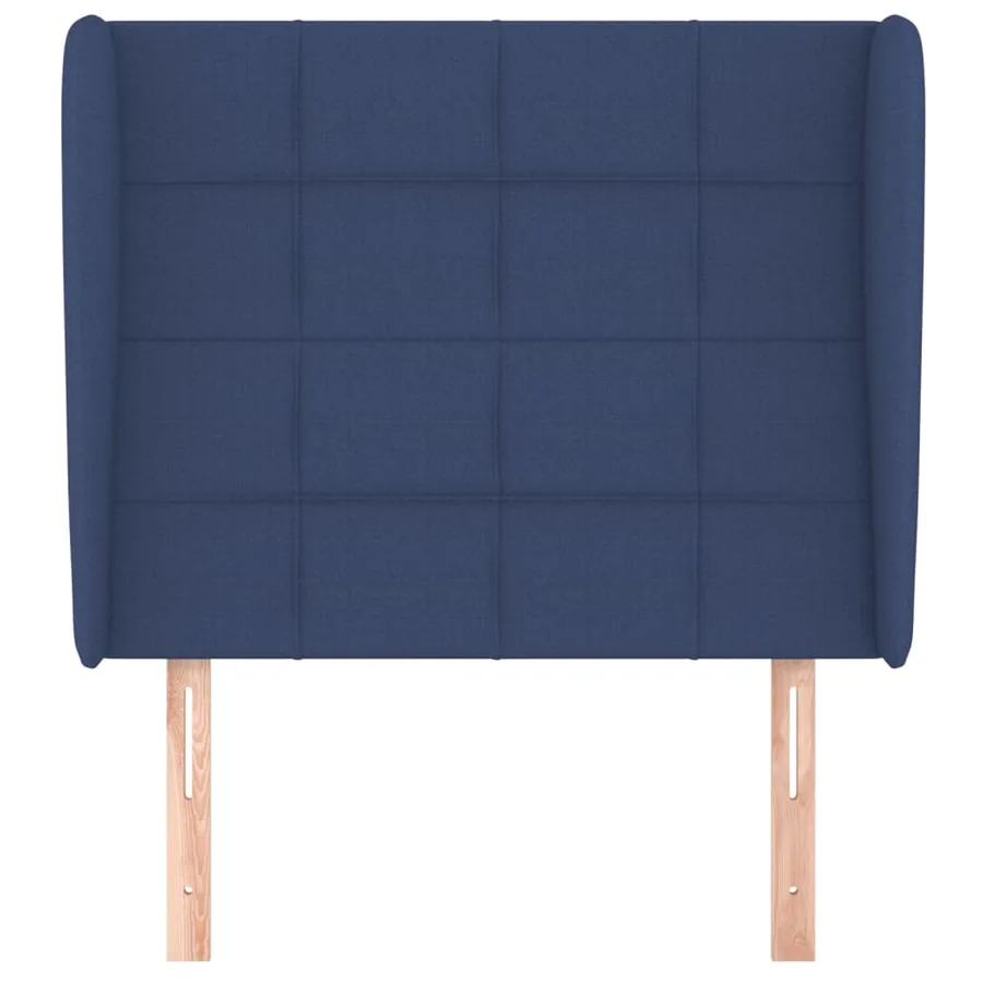 Tête de lit avec oreilles Bleu 83x23x118/128 cm Tissu - 3