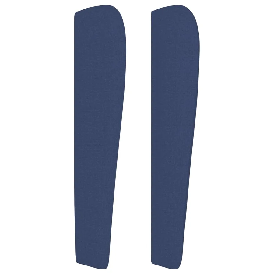 Tête de lit avec oreilles Bleu 83x23x118/128 cm Tissu - 4