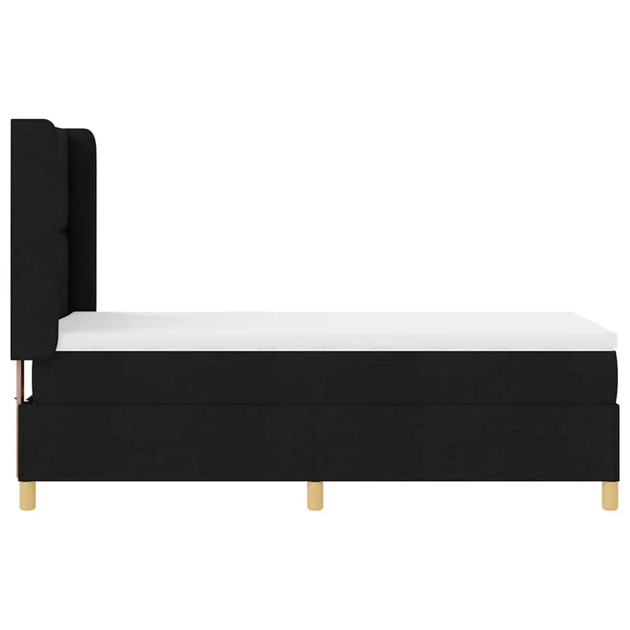 Lit à ressorts avec bandes LED Noir 90 x 200 cm tissu - 9