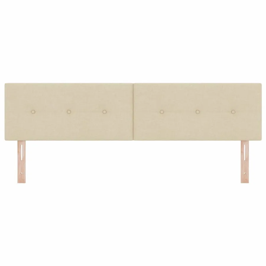 Tête de lit réglable en hauteur Crème 180 cm tissu - 5