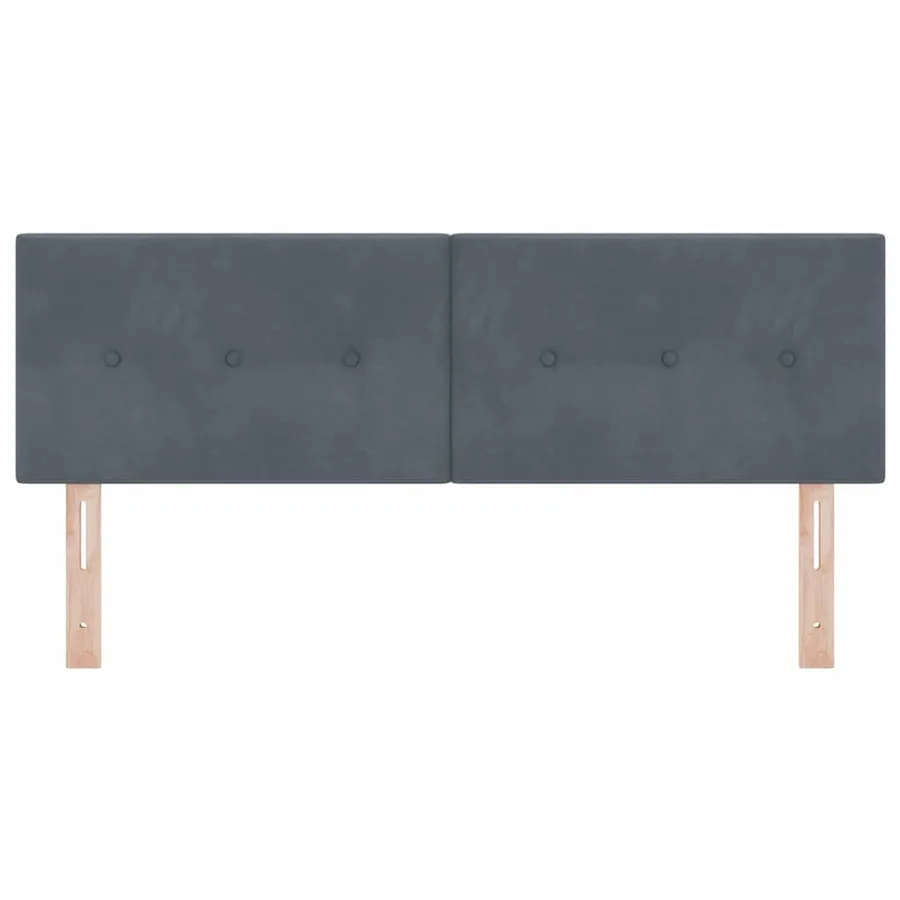 Tête de lit LED avec bandes LED Gris 160 cm Velours - 5
