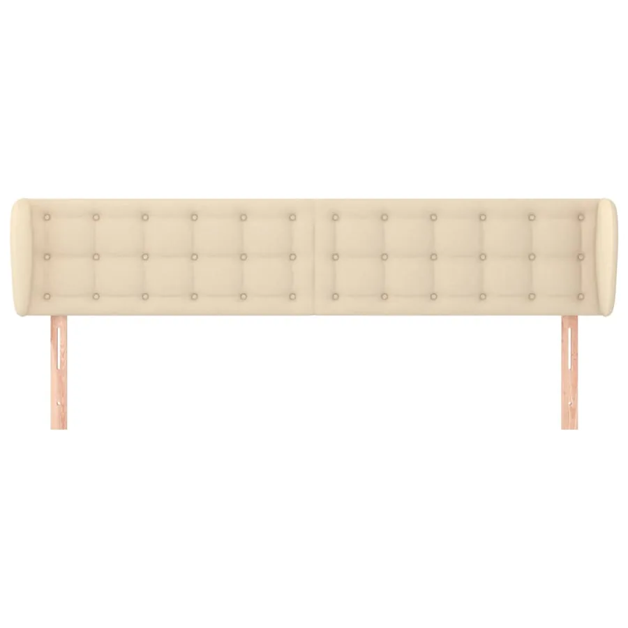 Tête de lit avec oreilles Crème 183x23x78/88 cm Tissu - 3