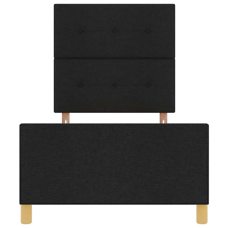 Cadre de lit avec tête de lit Noir 80 x 200 cm tissu - 7