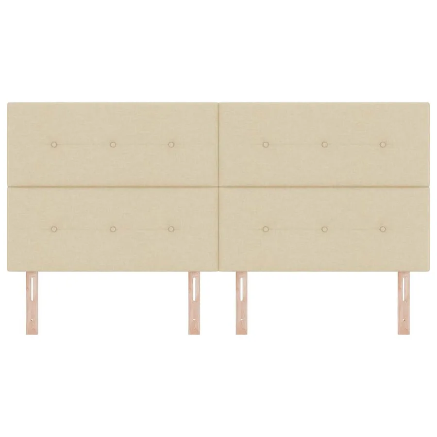 Tête de lit LED avec bandes LED Crème 200 cm tissu - 5