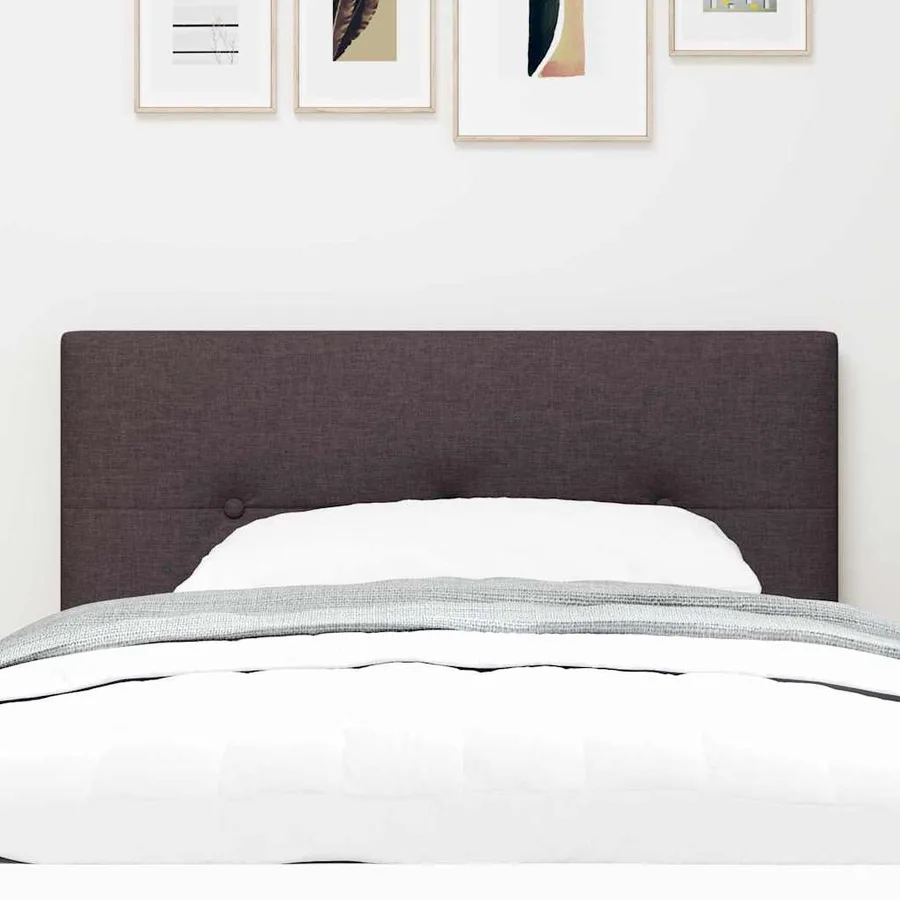 Tête de lit LED avec bandes LED Marron foncé 90 cm tissu - 3