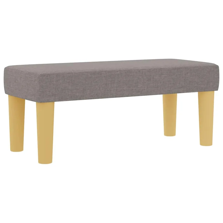 Lit à ressorts avec coussin Taupe 200 x 100 cm tissu - 5