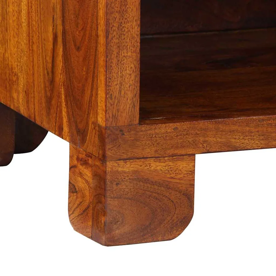 Table d'appoint florale avec tiroir Marron 40 x 35 x 75 cm - 10