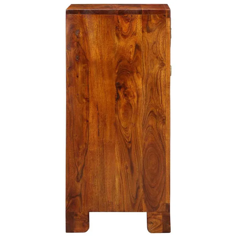 Table d'appoint florale avec tiroir Marron 40 x 35 x 75 cm - 6