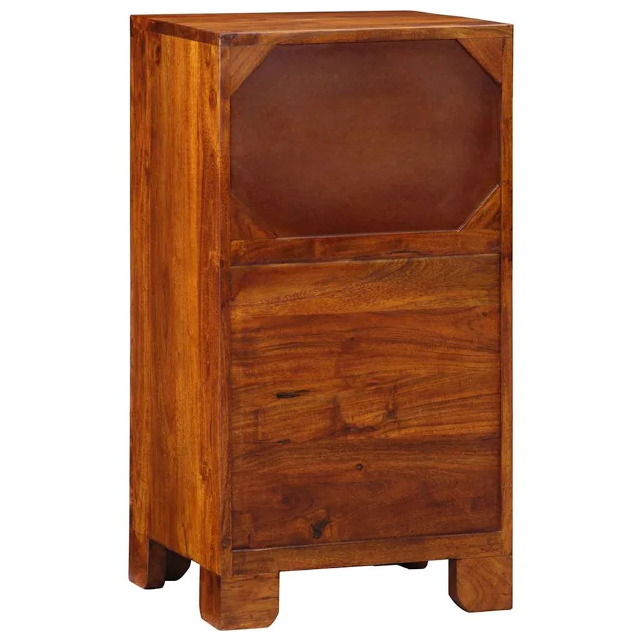 Table d'appoint florale avec tiroir Marron 40 x 35 x 75 cm - 7