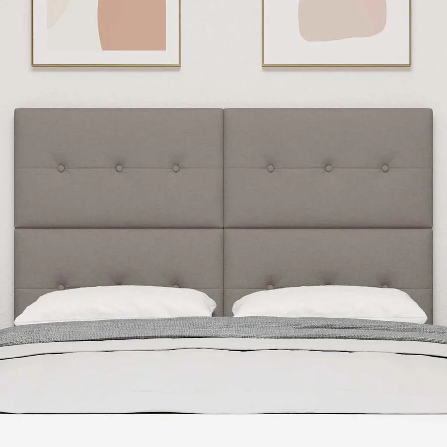 Tête de lit LED avec bandes LED Taupe 144 cm tissu - 3