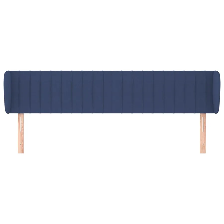 Tête de lit avec oreilles Bleu 203x23x78/88 cm Tissu - 3