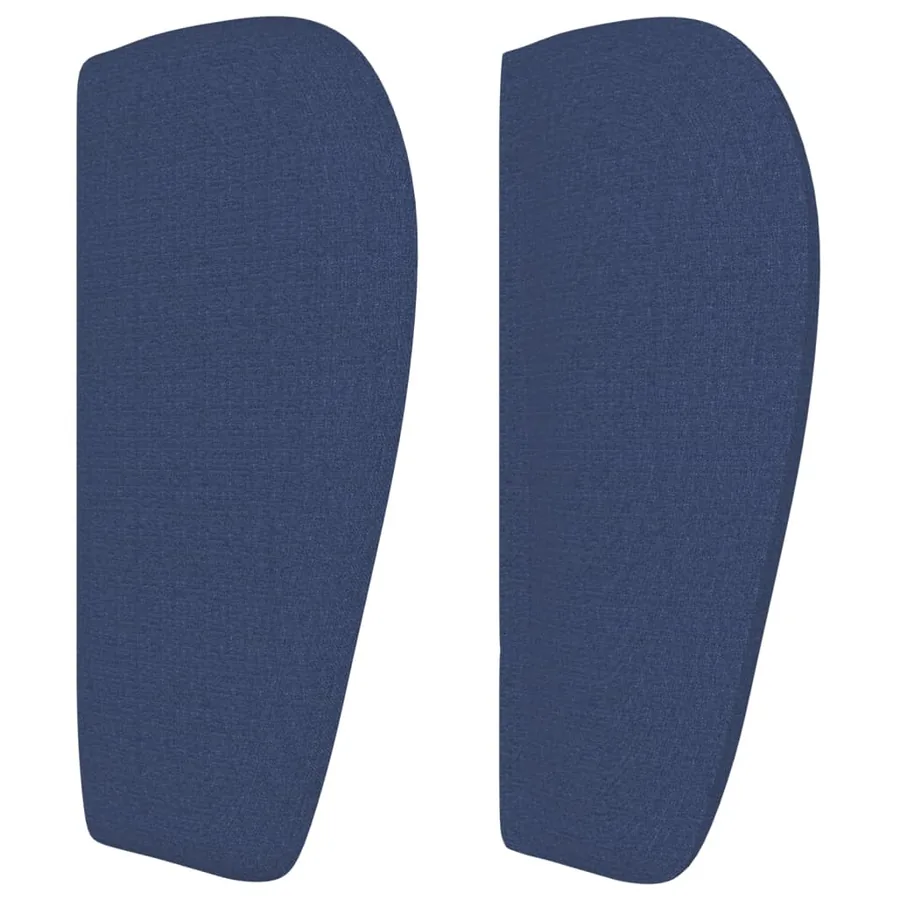 Tête de lit avec oreilles Bleu 203x23x78/88 cm Tissu - 4