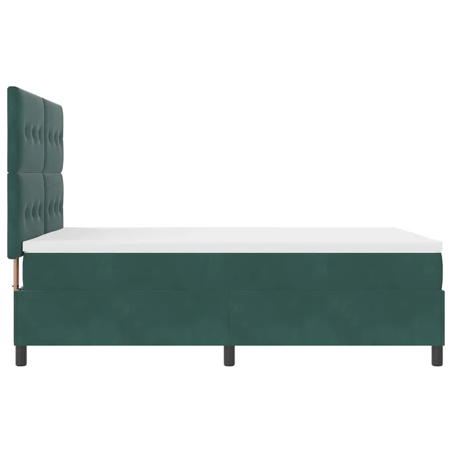 Lit à ressort LED Vert foncé 140 x 200 cm Velours - 9