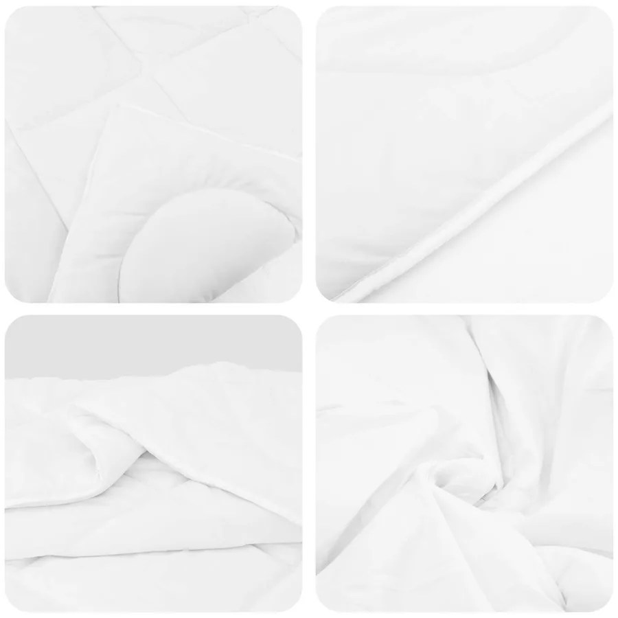 Duvet d'hiver avec oreiller 3 pcs Blanc Microfibre - 6