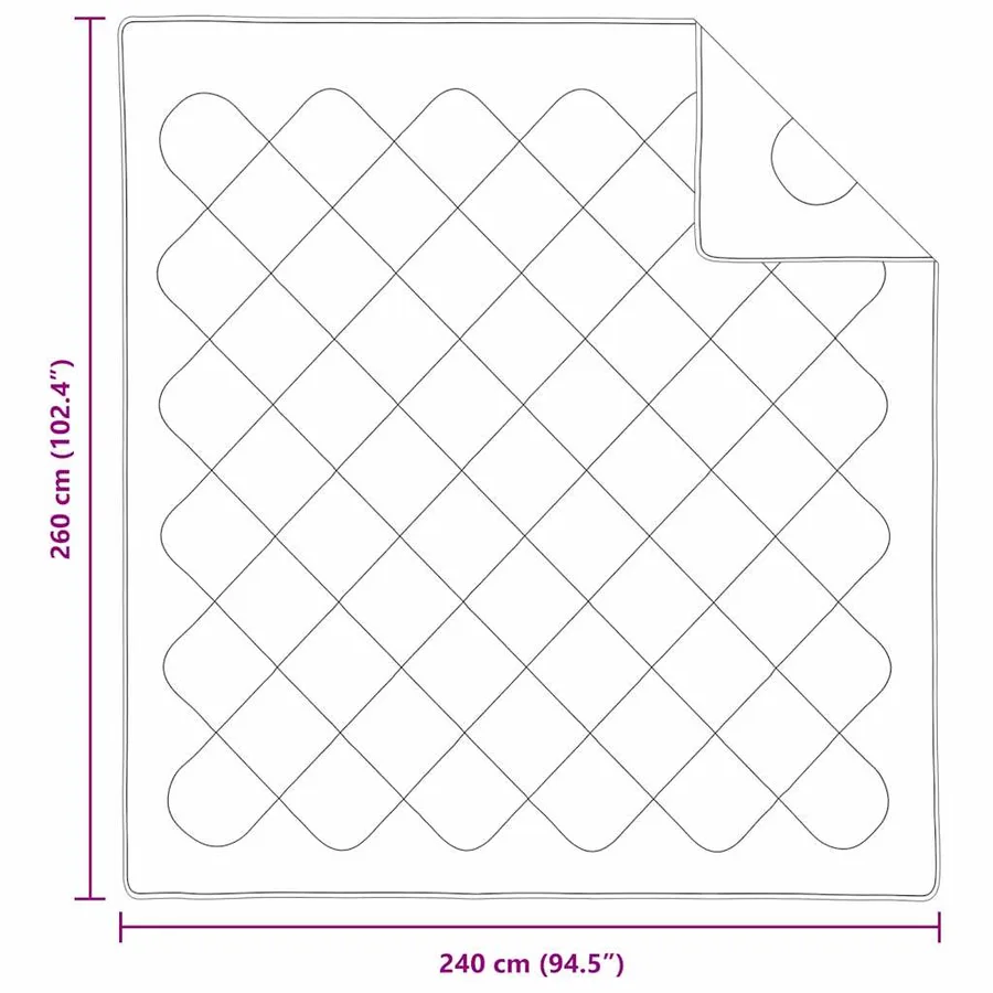 Duvet d'été simple Blanc 260 x 240 x 3 cm Polyester - 10