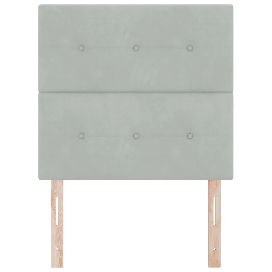 Tête de lit LED avec bandes LED Gris clair 90 cm Velours - 2