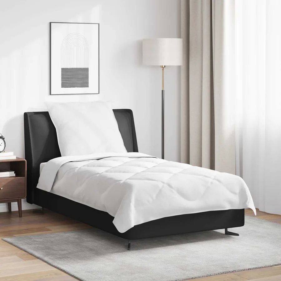 Duvet toutes saisons avec oreiller 2 pcs Blanc Microfibre