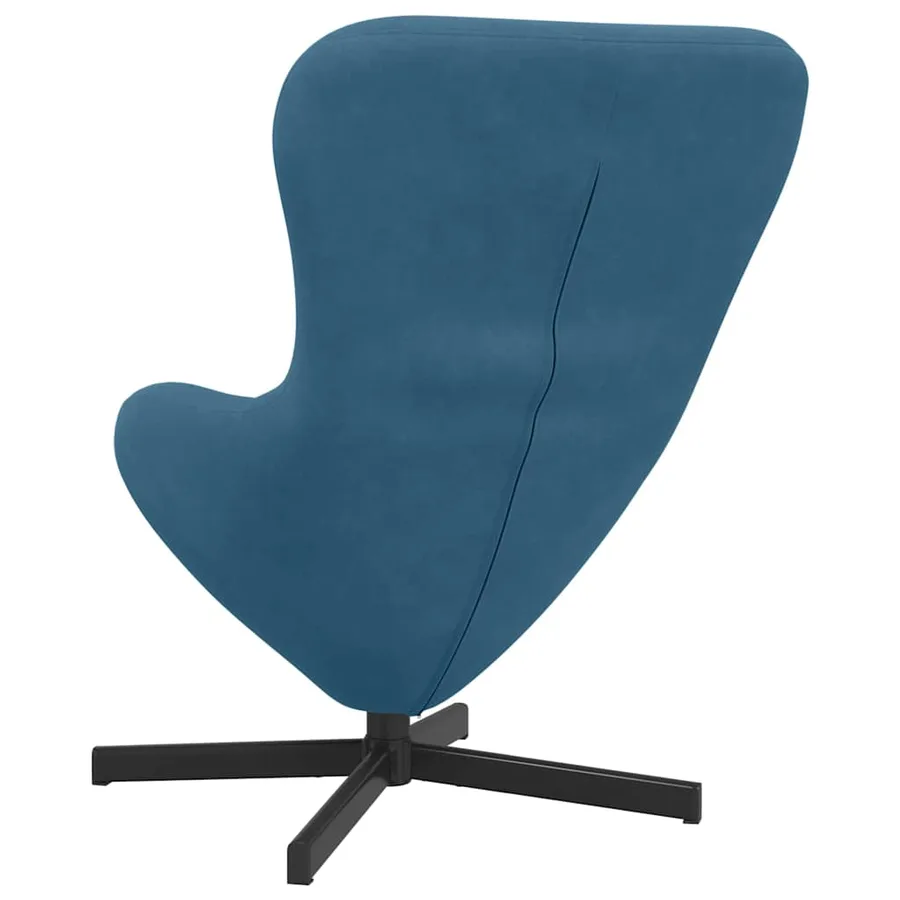 Fauteuil œuf Bleu 63 x 73 x 90 cm Velours - 6