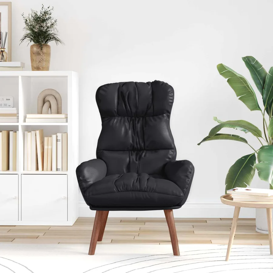 fauteuil Noir 69 x 74 x 93 cm Simili cuir - 2
