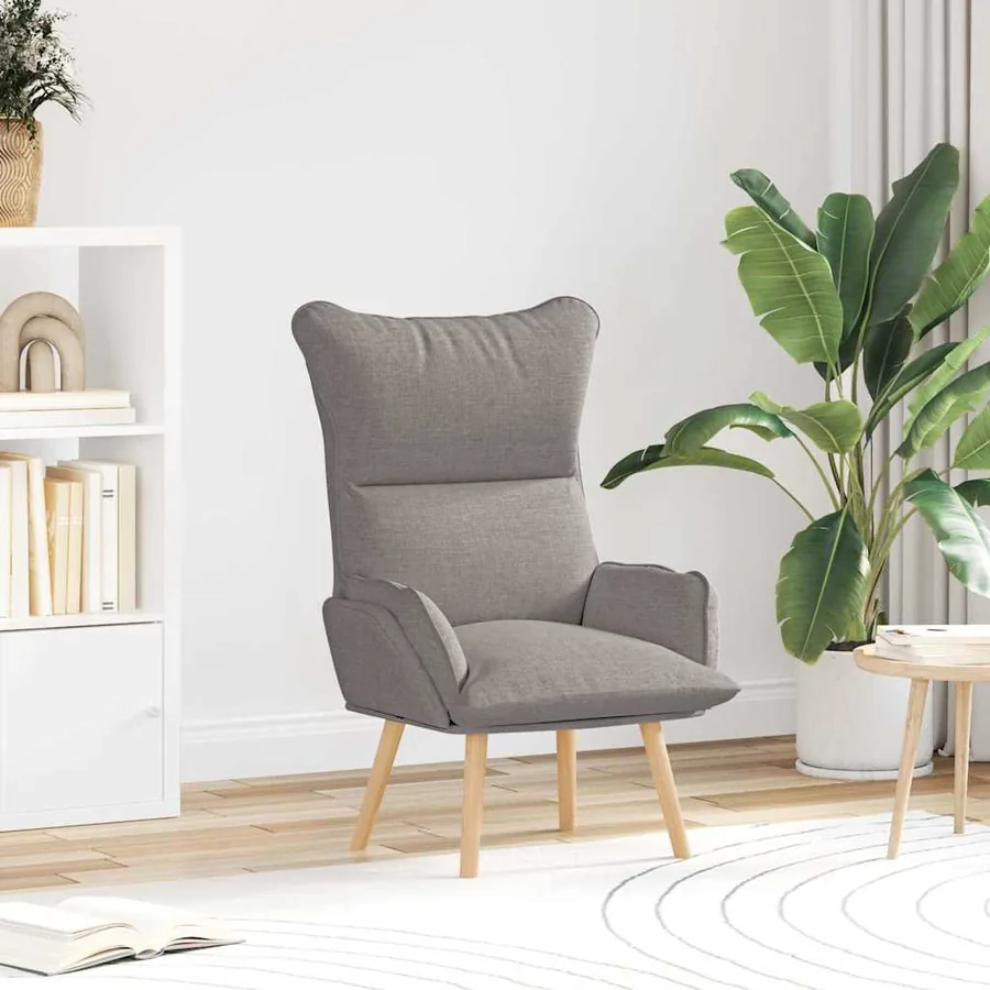 fauteuil Taupe 69 x 74 x 93 cm Tissu et Contreplaqué