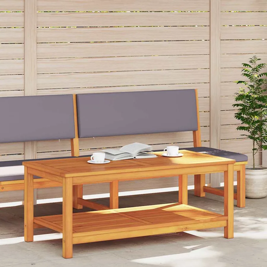 Table d'appoint Huile Naturelle 110 x 55 x 45 cm - 3