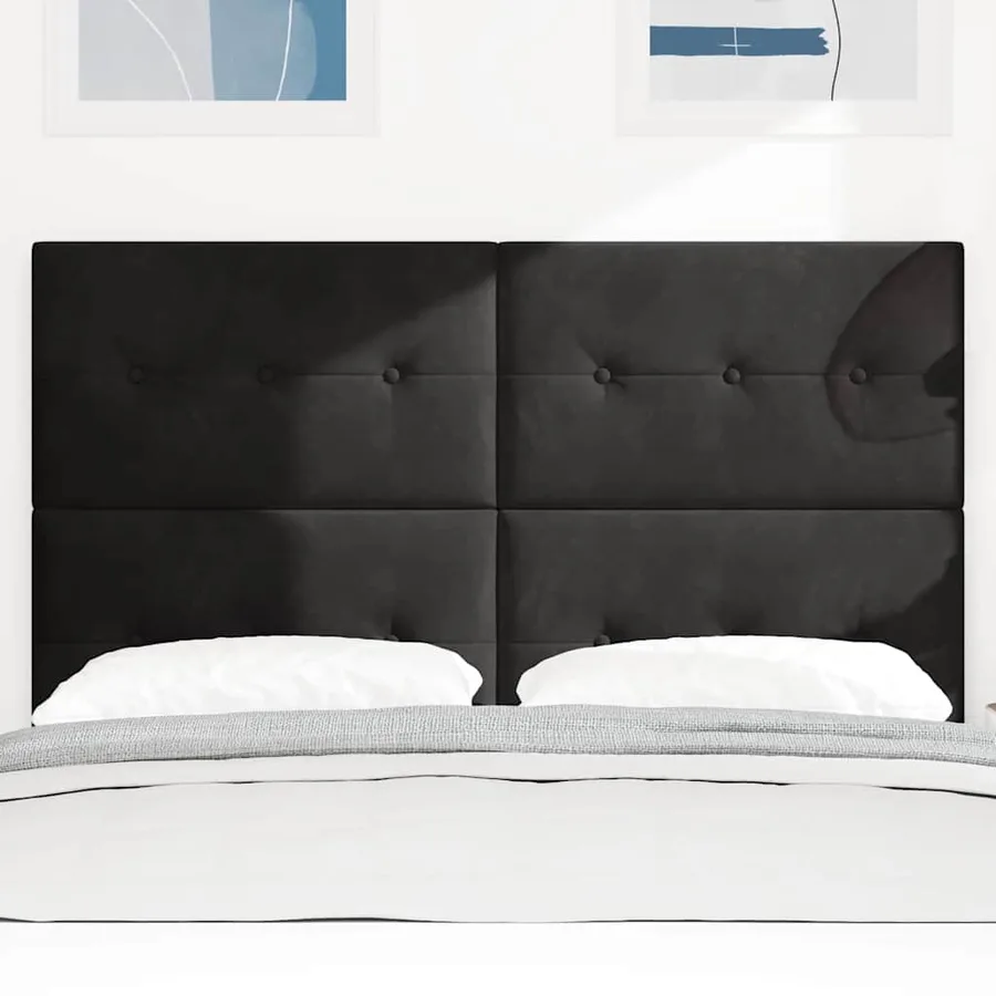 Tête de lit Noir 144 cm Velours - 3