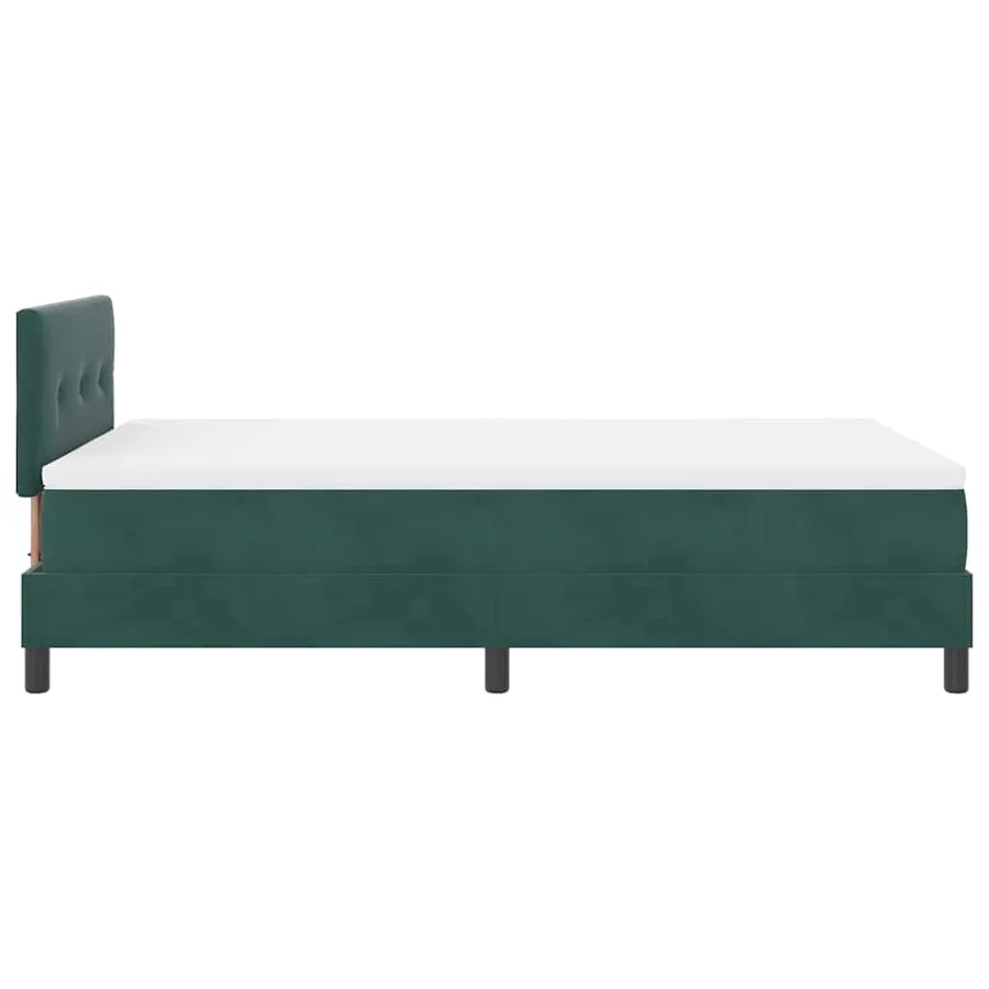 Lit à ressort LED Vert foncé 120 x 200 cm Velours - 9