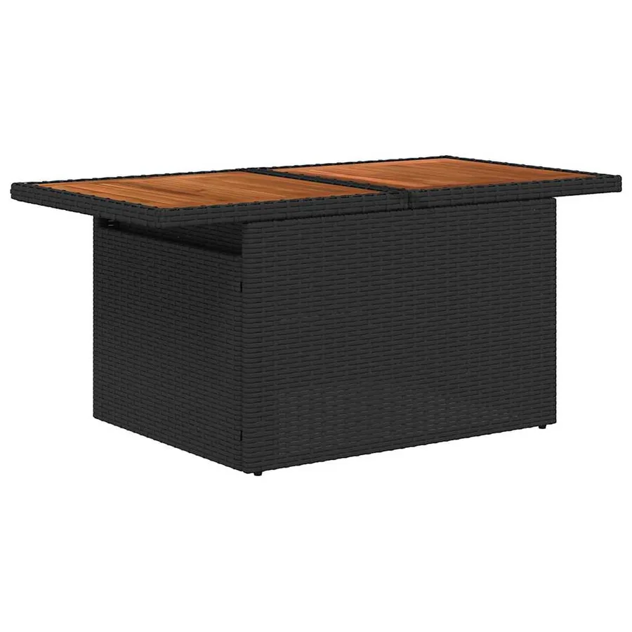 Ensemble de canapé de jardin 8 pcs Noir Poly rotin - 6
