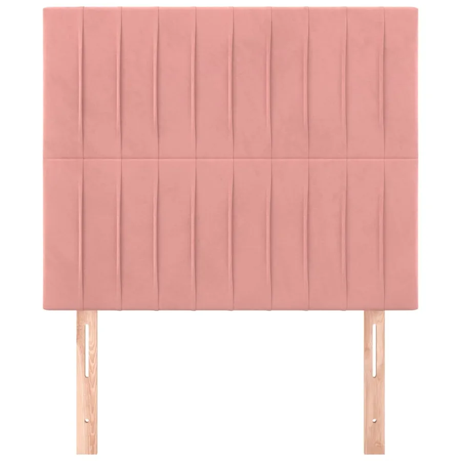 Tête de lit Rose 100x5x118/128 cm Velours - 3