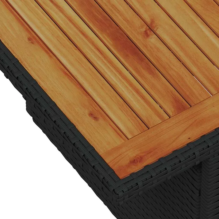 Ensemble de canapé de jardin 7 pcs Noir Poly rotin - 10